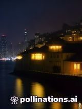 港剧网都市爱情剧封面，现代香港夜景背景下的都市男女
